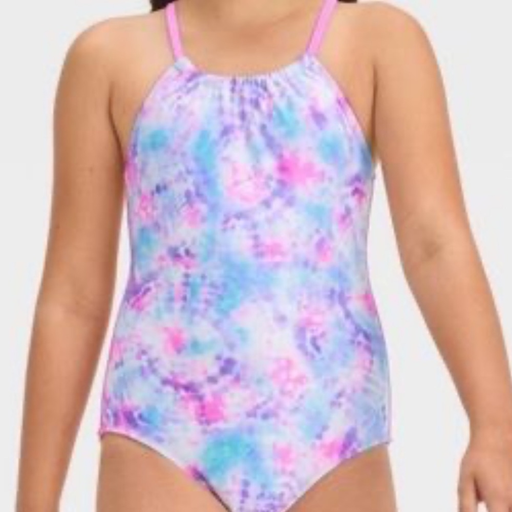 Cat & Jack Purple & Blue Swimsuit / Medium (8) PLUS